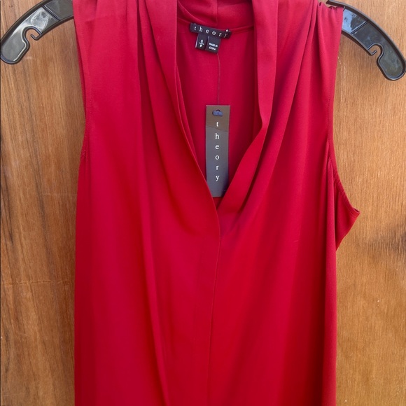 Theory Women's Scarlet Drape Neck Blouse - Picture 1 of 4